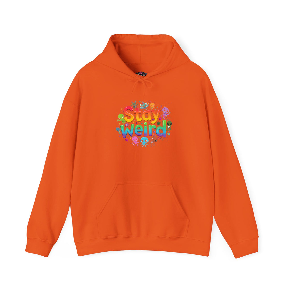Stay Weird Hoodie — Colorful Rainbow Graphic Pullover