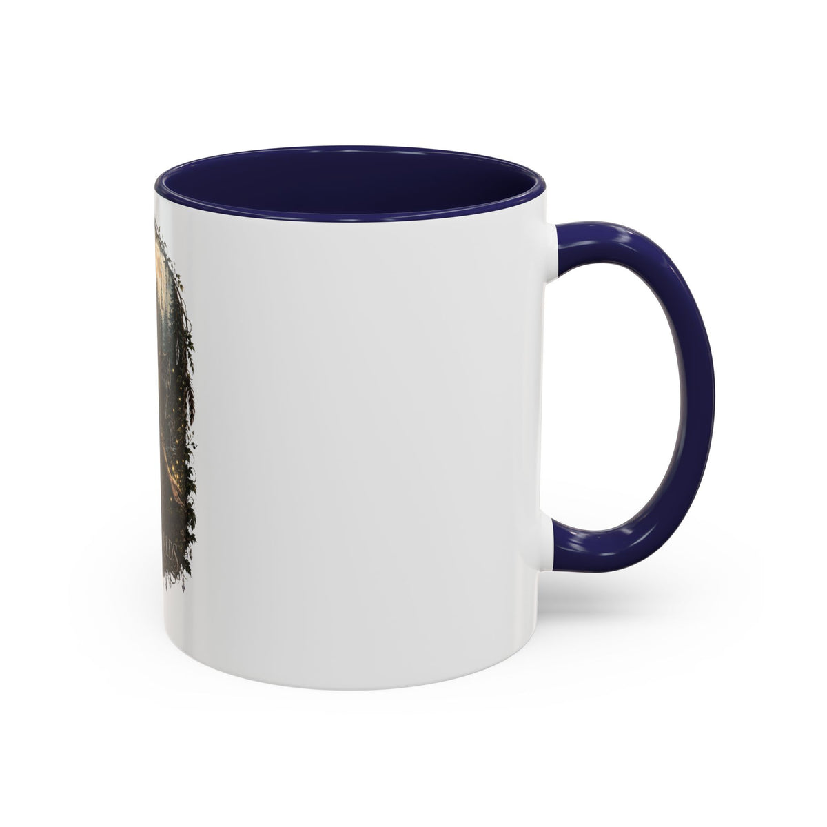 Between Worlds Accent Coffee Mug — Gothic Fantasy Witch Illustration (11/15oz)