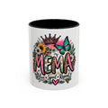 Mema Floral Accent Coffee Mug – 'Mema' Crown, Butterflies & Sunshine Design (11/15 oz)