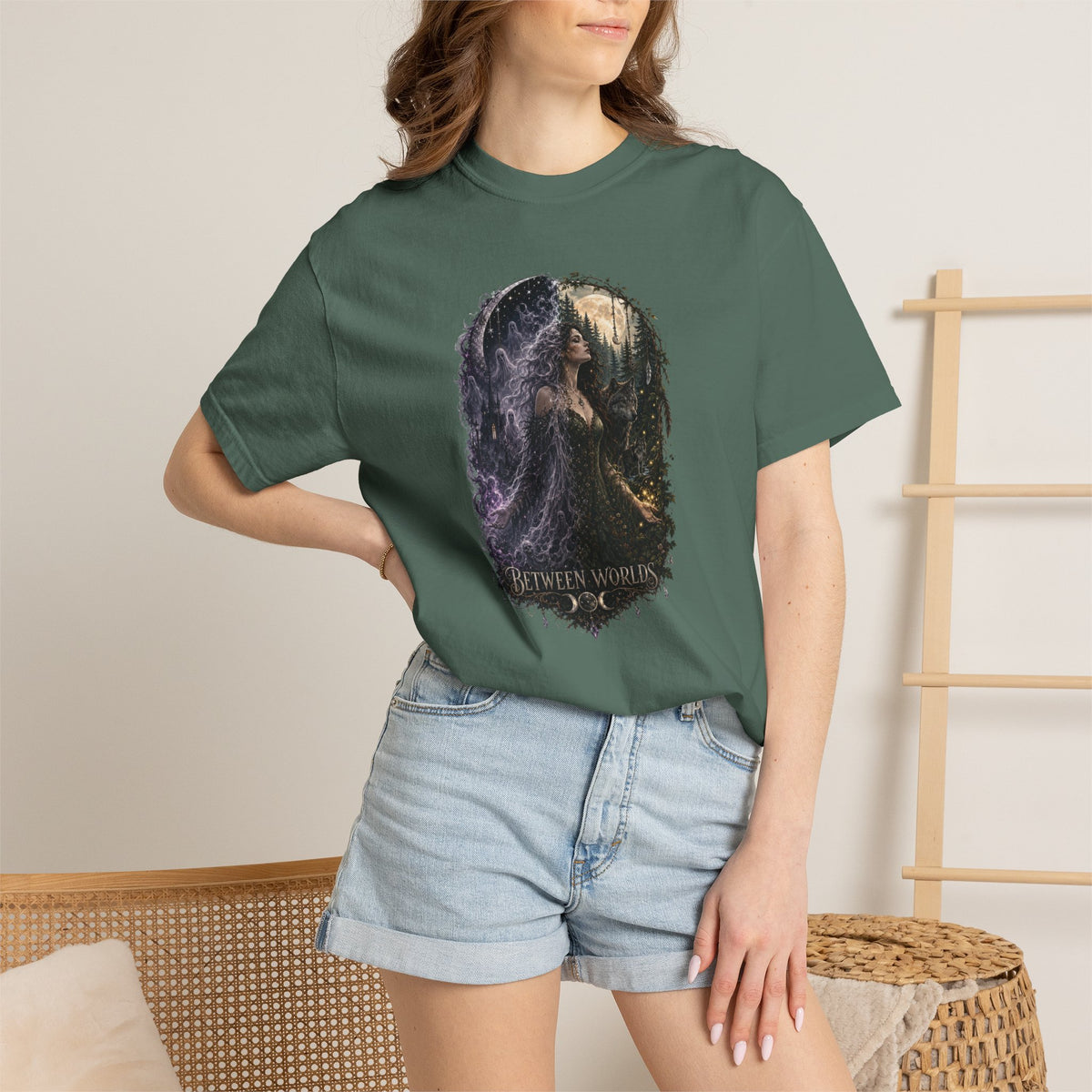 Fantasy Forest T-Shirt — "Between Worlds" Witchy Art Tee
