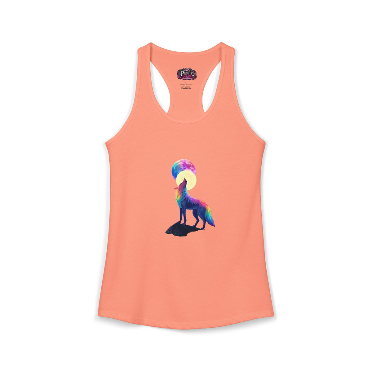 Rainbow Wolf Tank Top | Women's Racerback