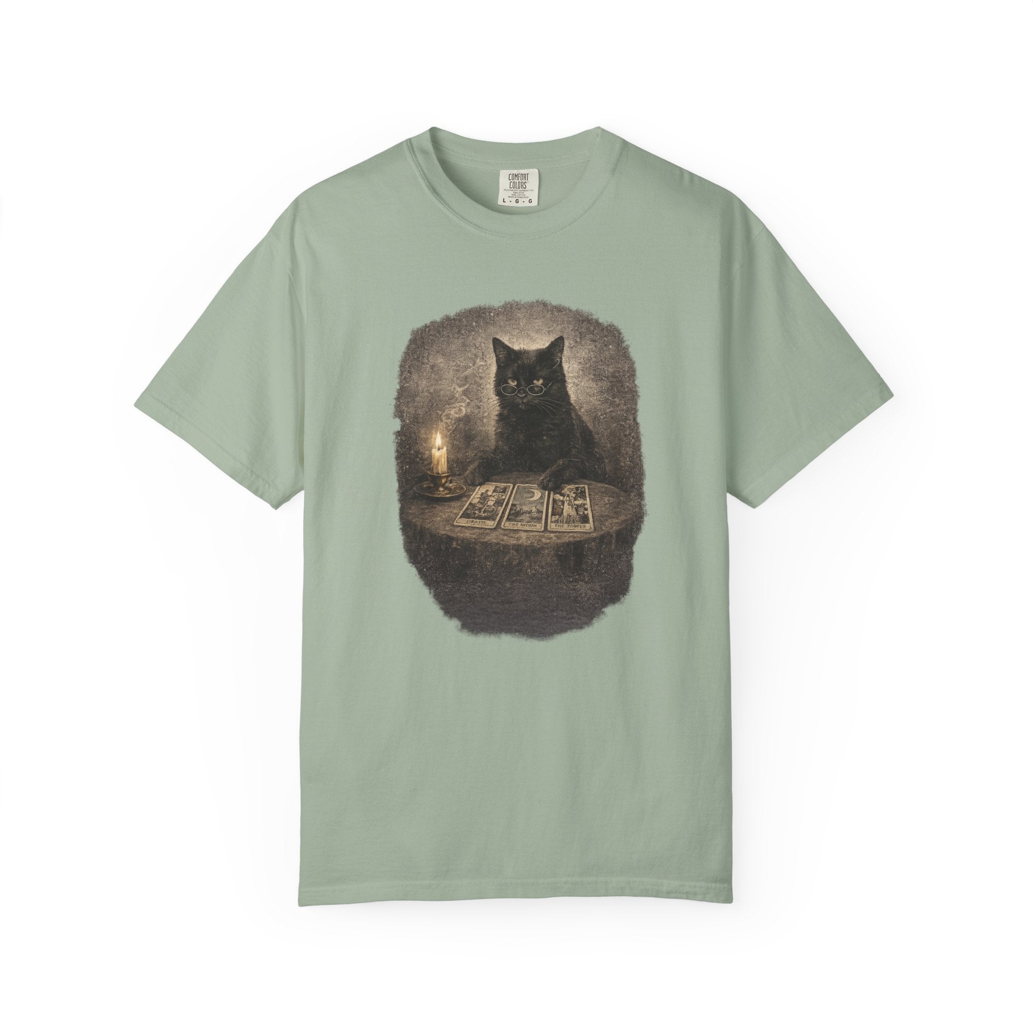 Tarot Cat T-Shirt — Black Cat Fortune Teller Graphic Tee