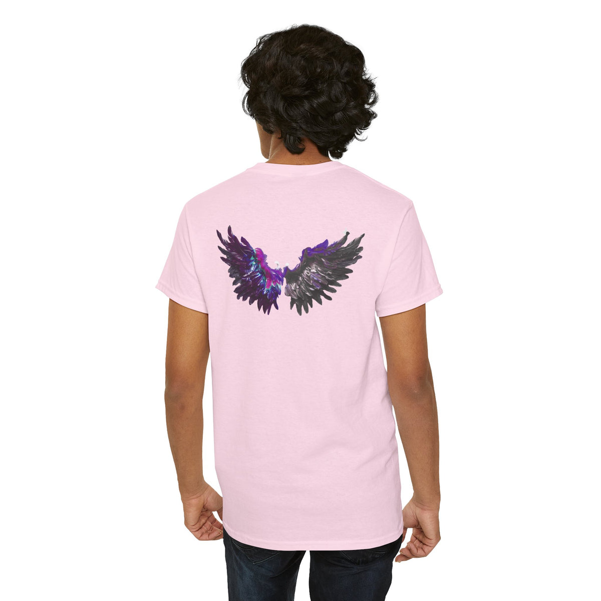 Free Spirit Tee — Purple Galaxy Wings Graphic T-Shirt