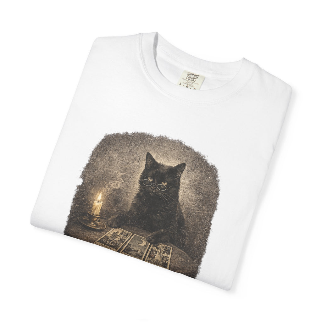 Tarot Cat T-Shirt — Black Cat Fortune Teller Graphic Tee