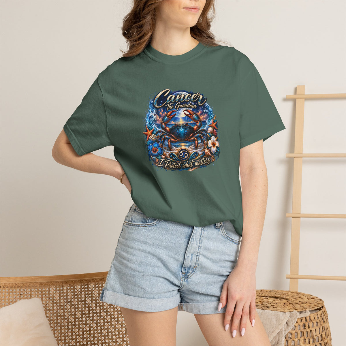 Cancer The Guardian Zodiac Tee- Born Devoted
