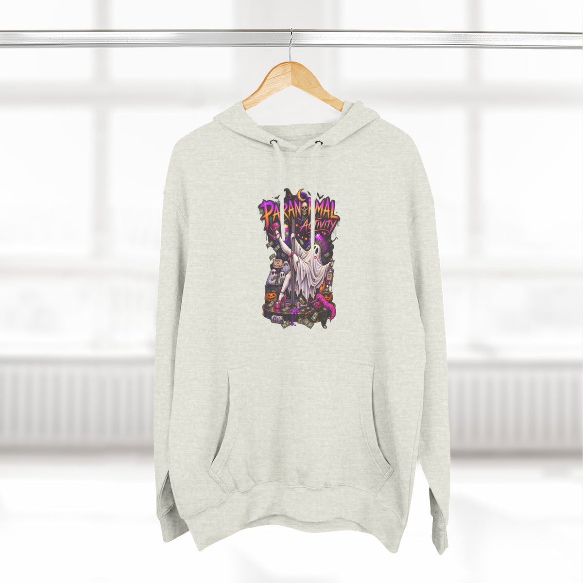 Paranormal Activity Ghost Pole Dancing — Retro Halloween Graphic Pullover