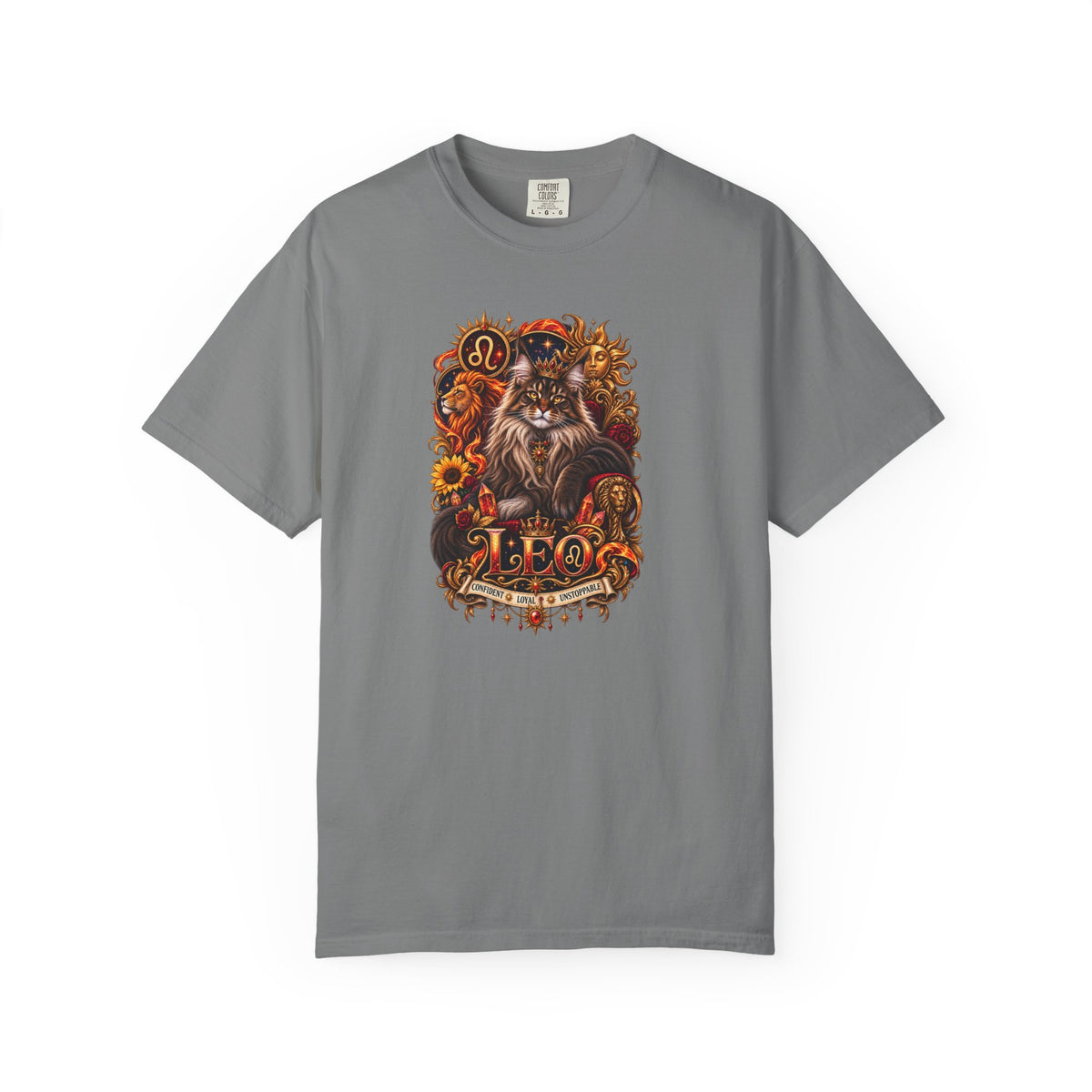 Leo Zodiac Cats T-Shirt — Maine coon Astrology Tee