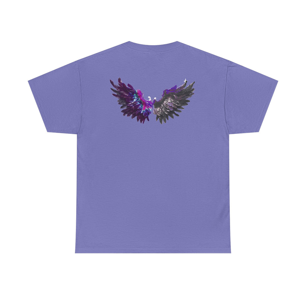 Free Spirit Tee — Purple Galaxy Wings Graphic T-Shirt