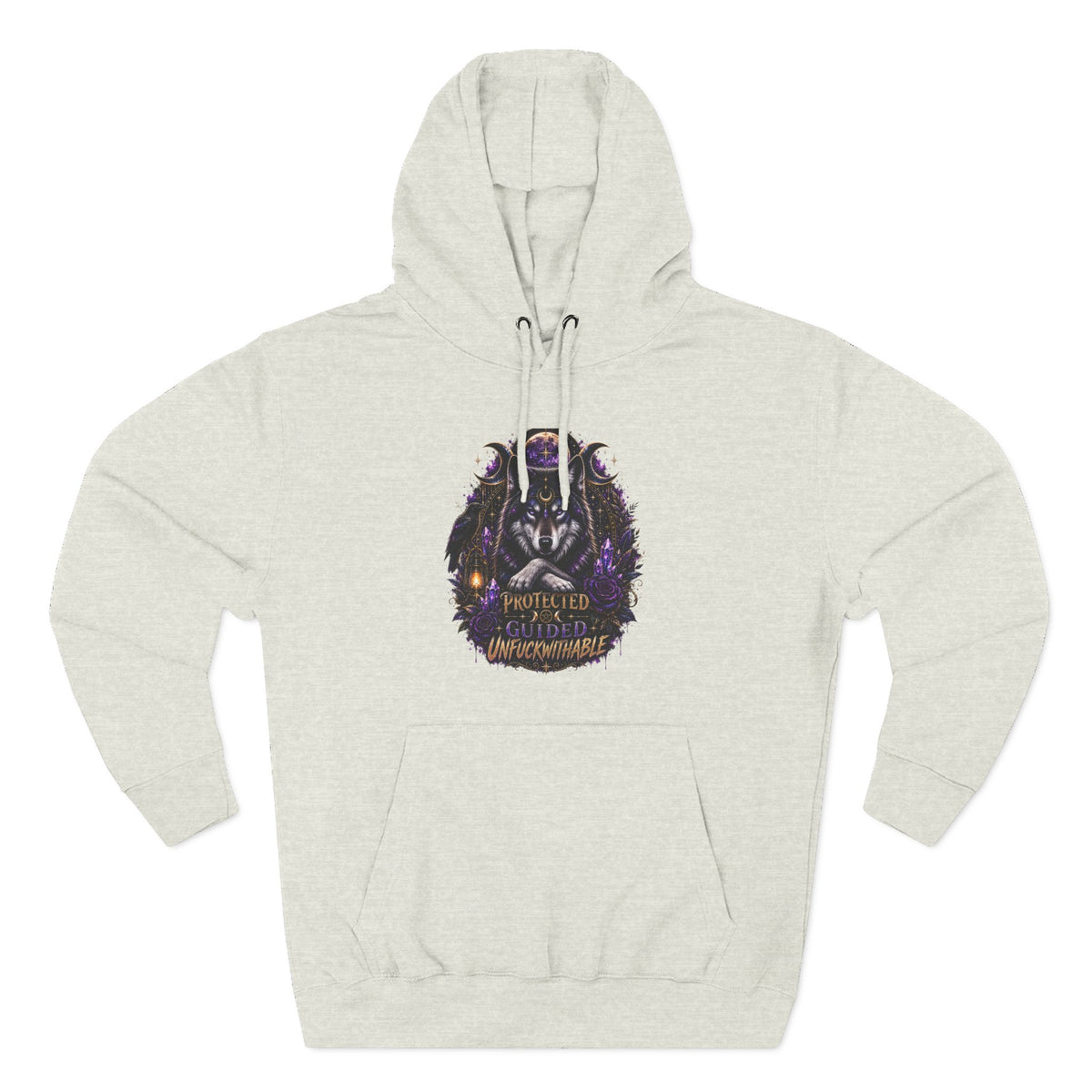 Guided, Protected Unfuckwithable Wolf Hoodie- Occult Graphic