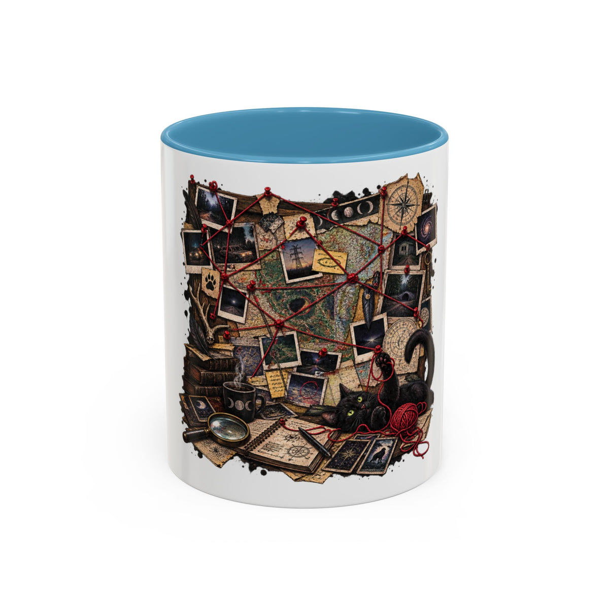 Conspiracy Board Coffee Mug — Detective Mystery Map Design (11/15oz)
