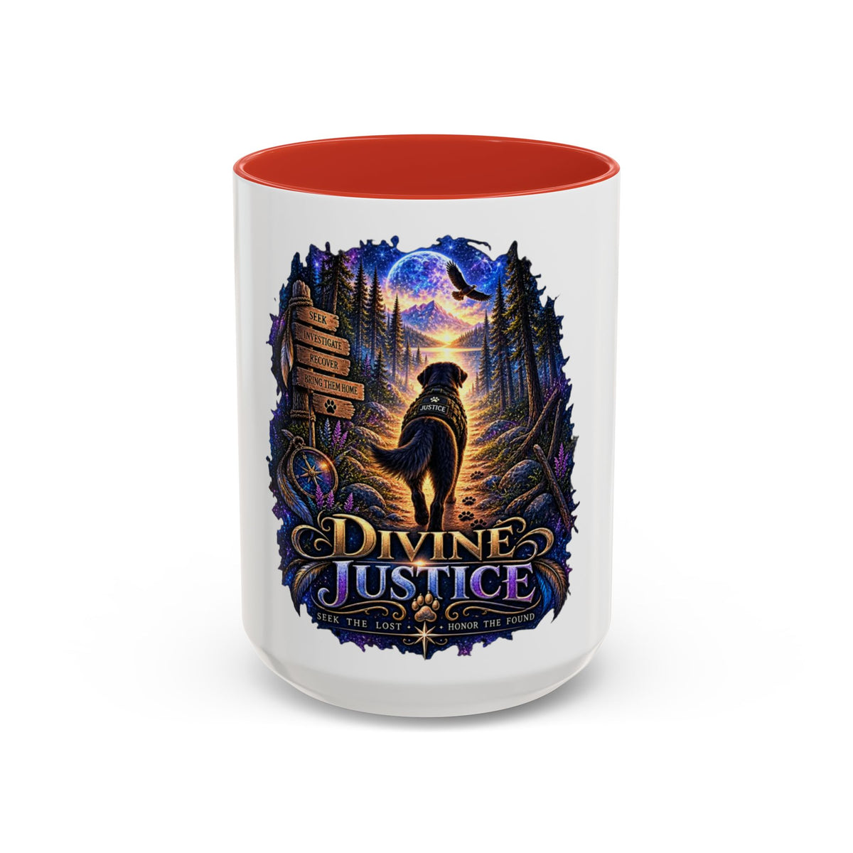 Divine Justice Coffee Mug — Search Dog Support 11/15oz Accent Mug