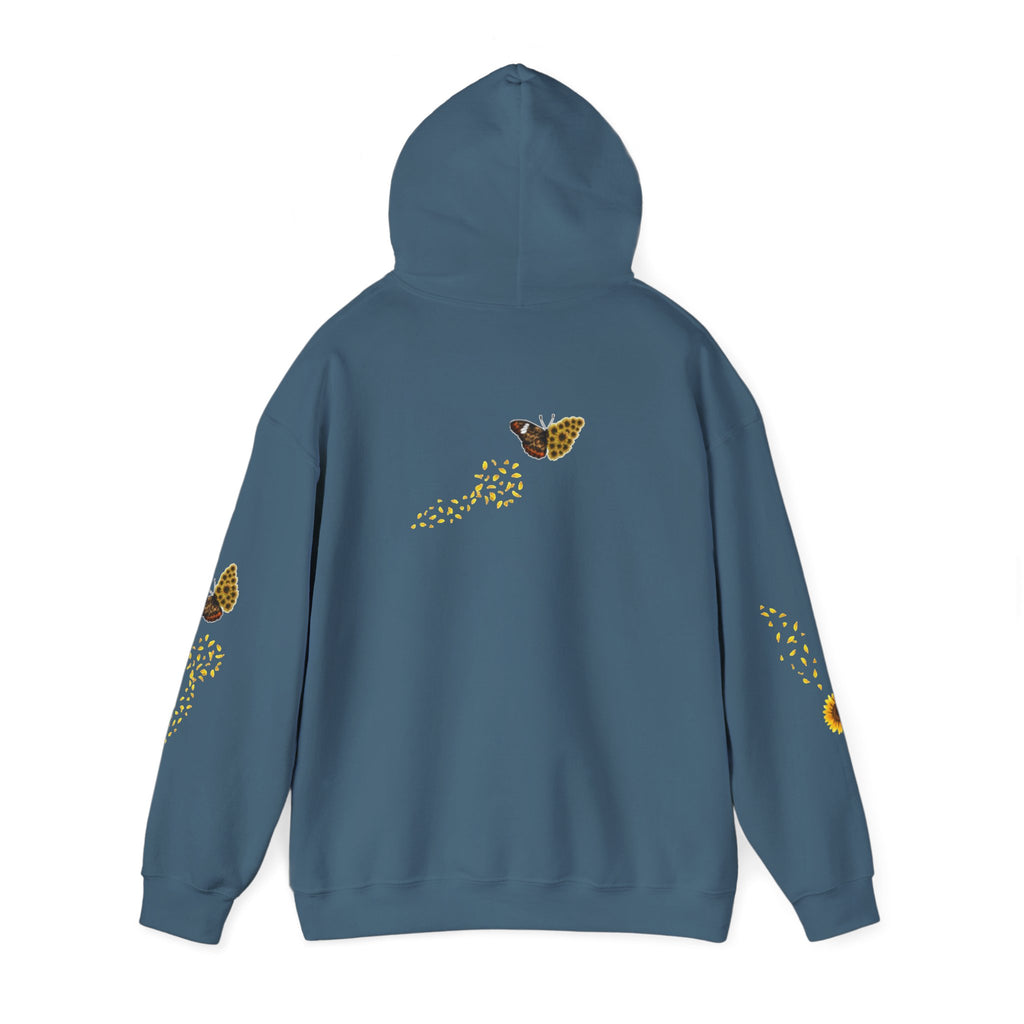 Sunflower Kitten Hoodie | Cute Cat, Sunflower Sleeve Design