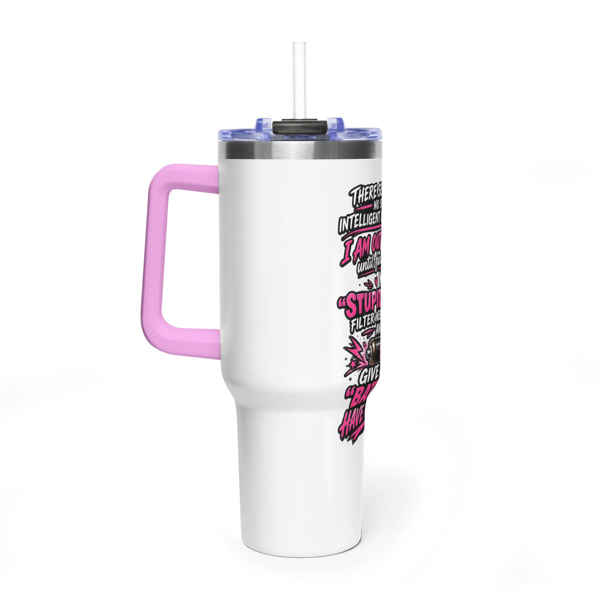 40oz Thermal Tumbler – Funny "Out of Order" Battery Joke Travel Mug