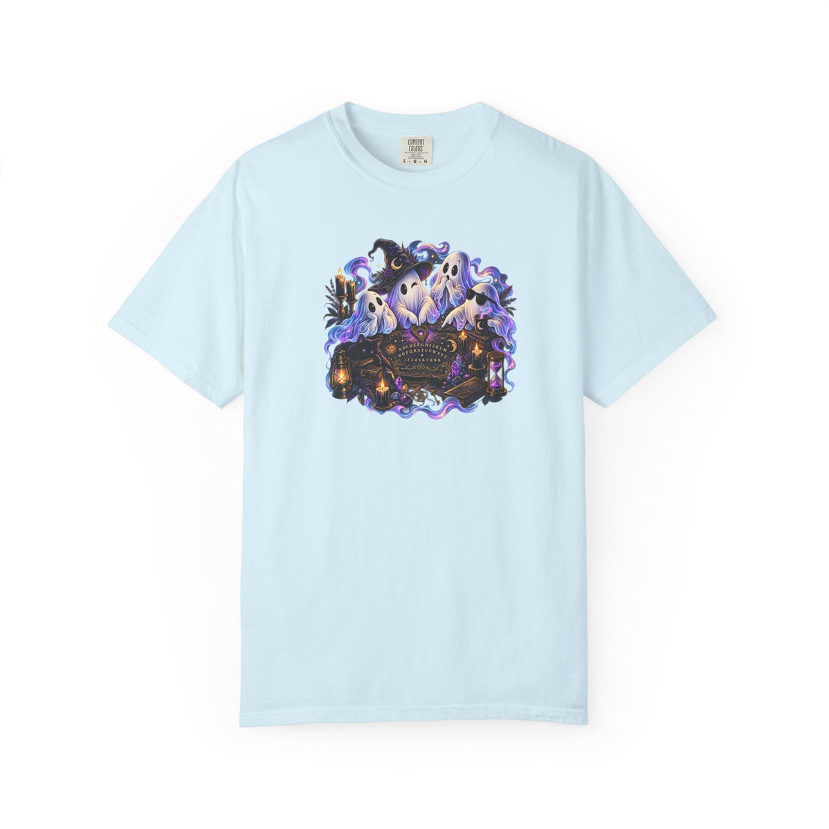 Halloween Ghost Crew T-Shirt — Spooky Night Pumpkin & Bats Graphic Tee
