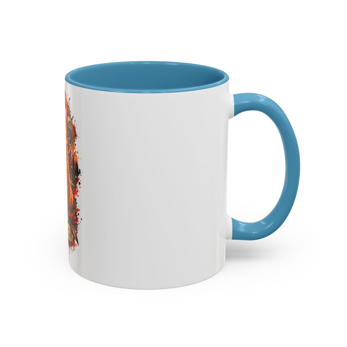 Aries Orange Tabby Cat Zodiac Coffee Mug – Cute Orange Tabby Astrology Accent Mug (11/15 oz)