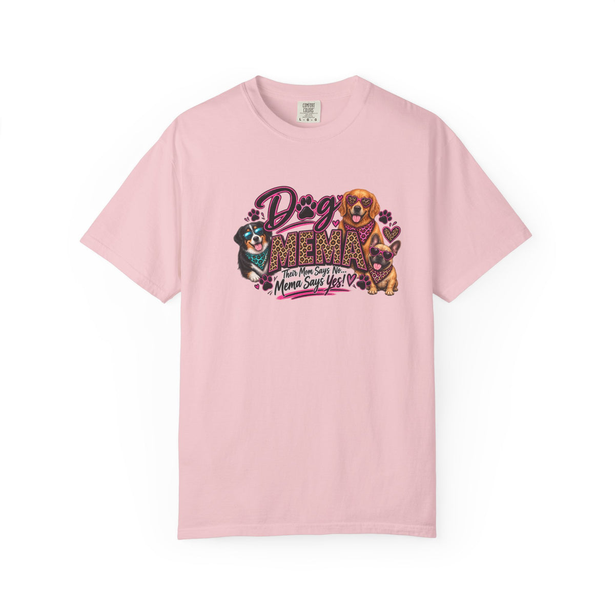Dog Mema T-Shirt – Cute Paw Print Graphic Tee for Grandma Dog Lovers