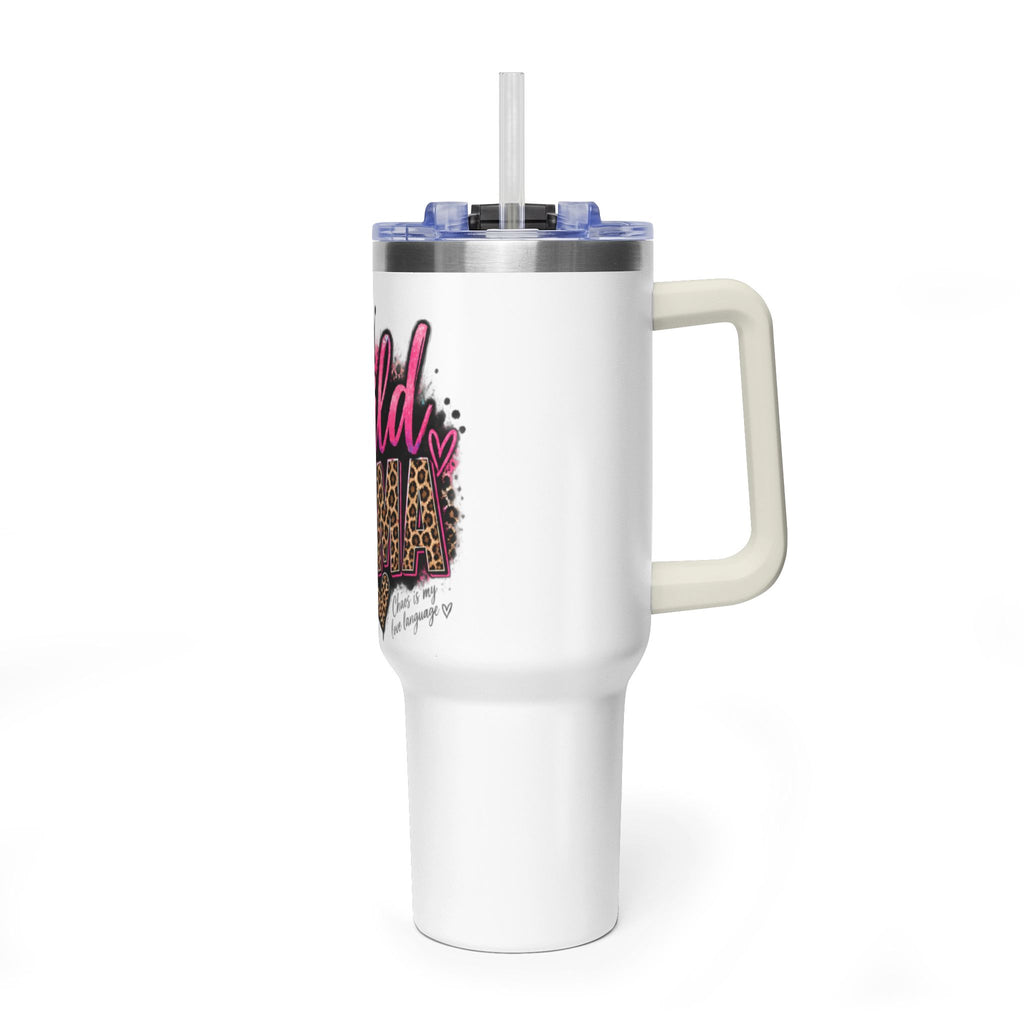40oz Tumbler - "Wild Mom" Leopard Print Thermal Travel Cup