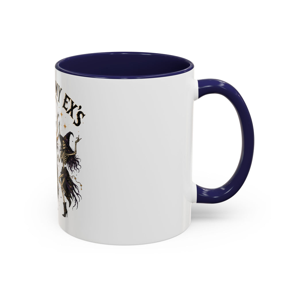 Hexes on My Ex's Witch Coffee Mug — Funny Halloween Accent Mug (11/15oz)