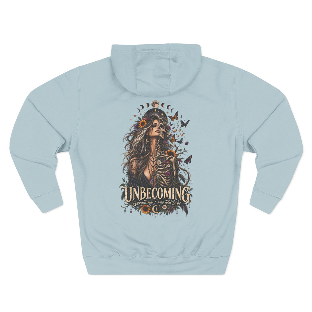 Unbecoming Skeleton floral Hoodie- Enpowerment hoodie