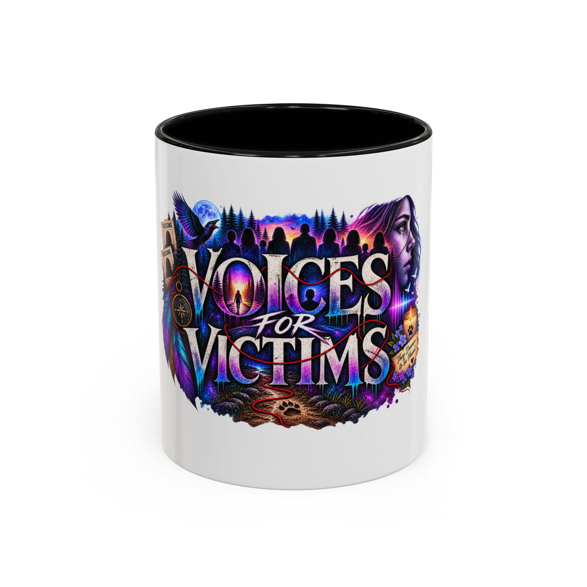 Voices for Victims Accent Coffee Mug – Advocacy & Support Ceramic Mug (11/15oz)