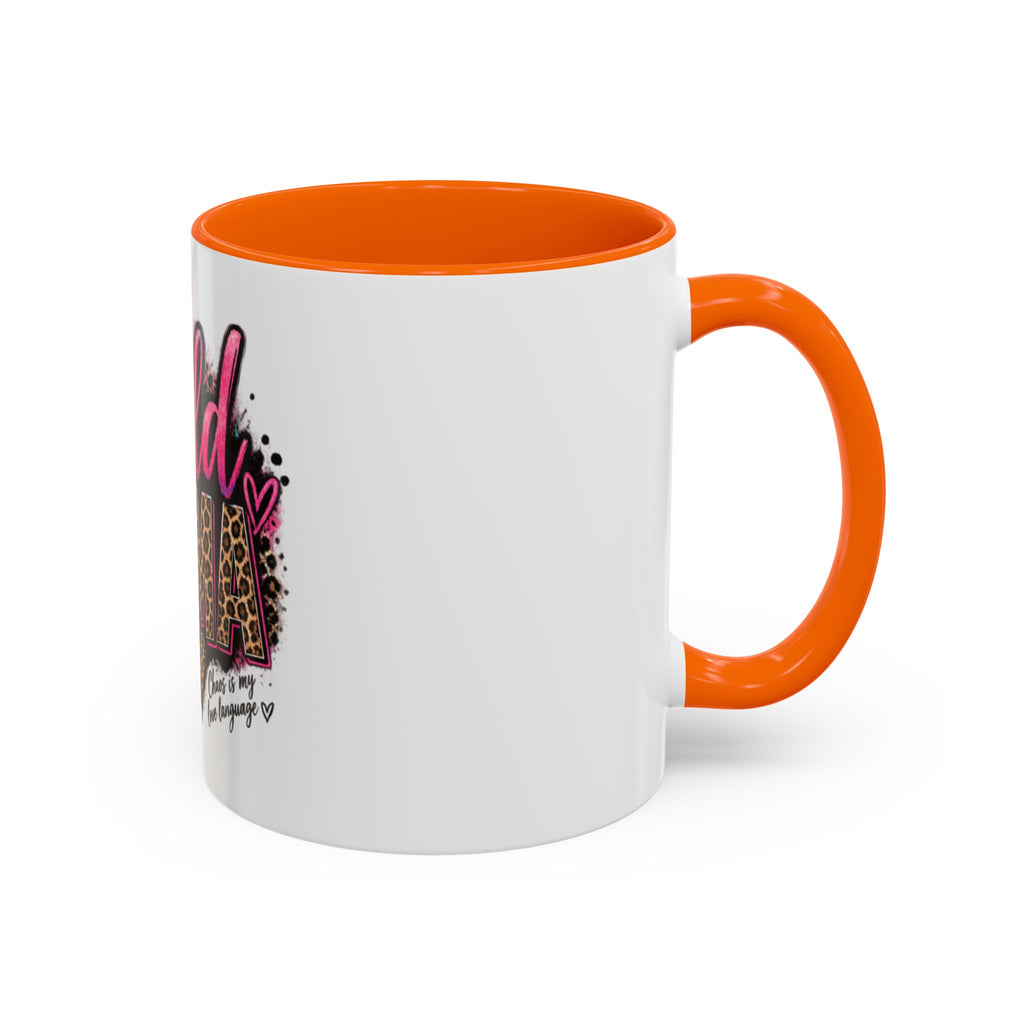 Wild Mama Leopard Accent Coffee Mug – Fun Mom Gift, Pink Crown Graphic (11/15 oz)