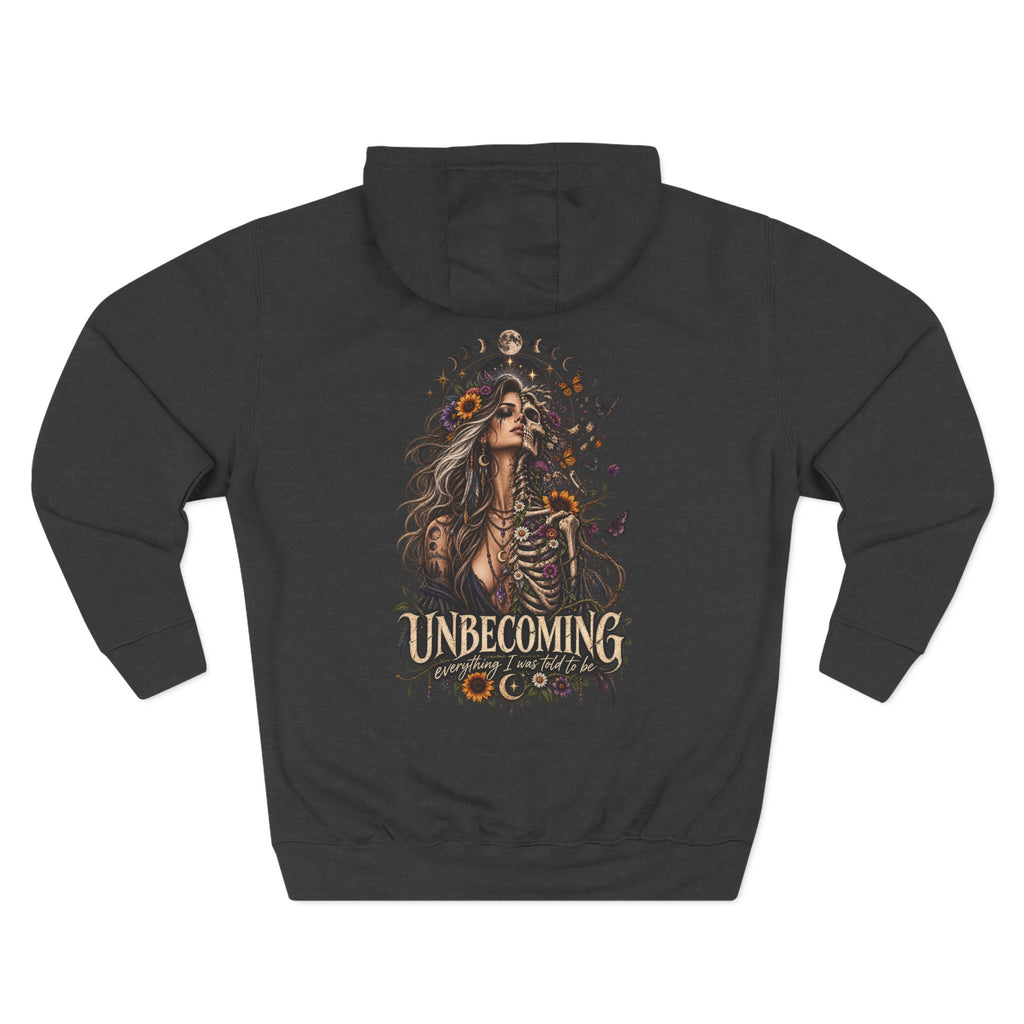 Unbecoming Skeleton floral Hoodie- Enpowerment hoodie
