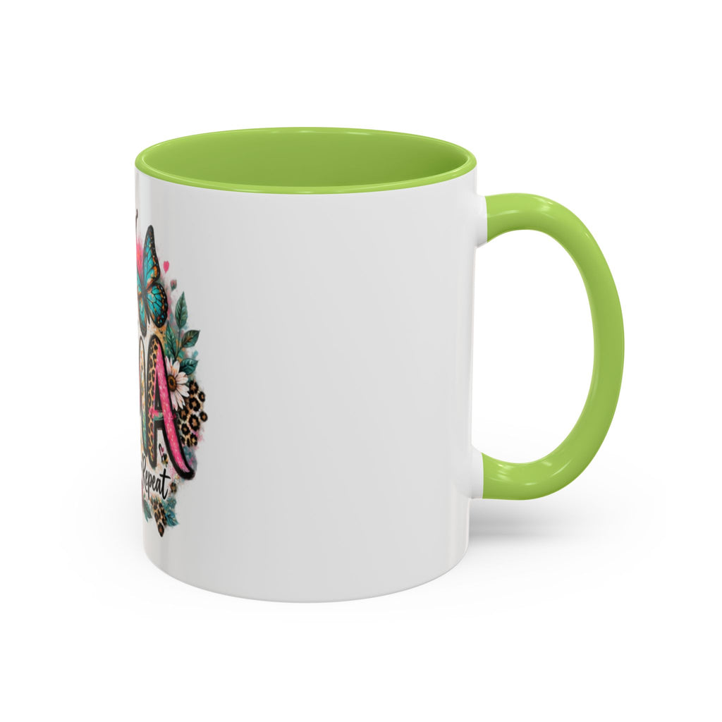 Mema Floral Accent Coffee Mug – 'Mema' Crown, Butterflies & Sunshine Design (11/15 oz)
