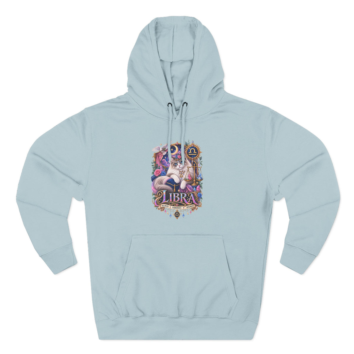 Libra Zodiac Hoodie — Persian Artistic Astrological Sign Sweatshirt