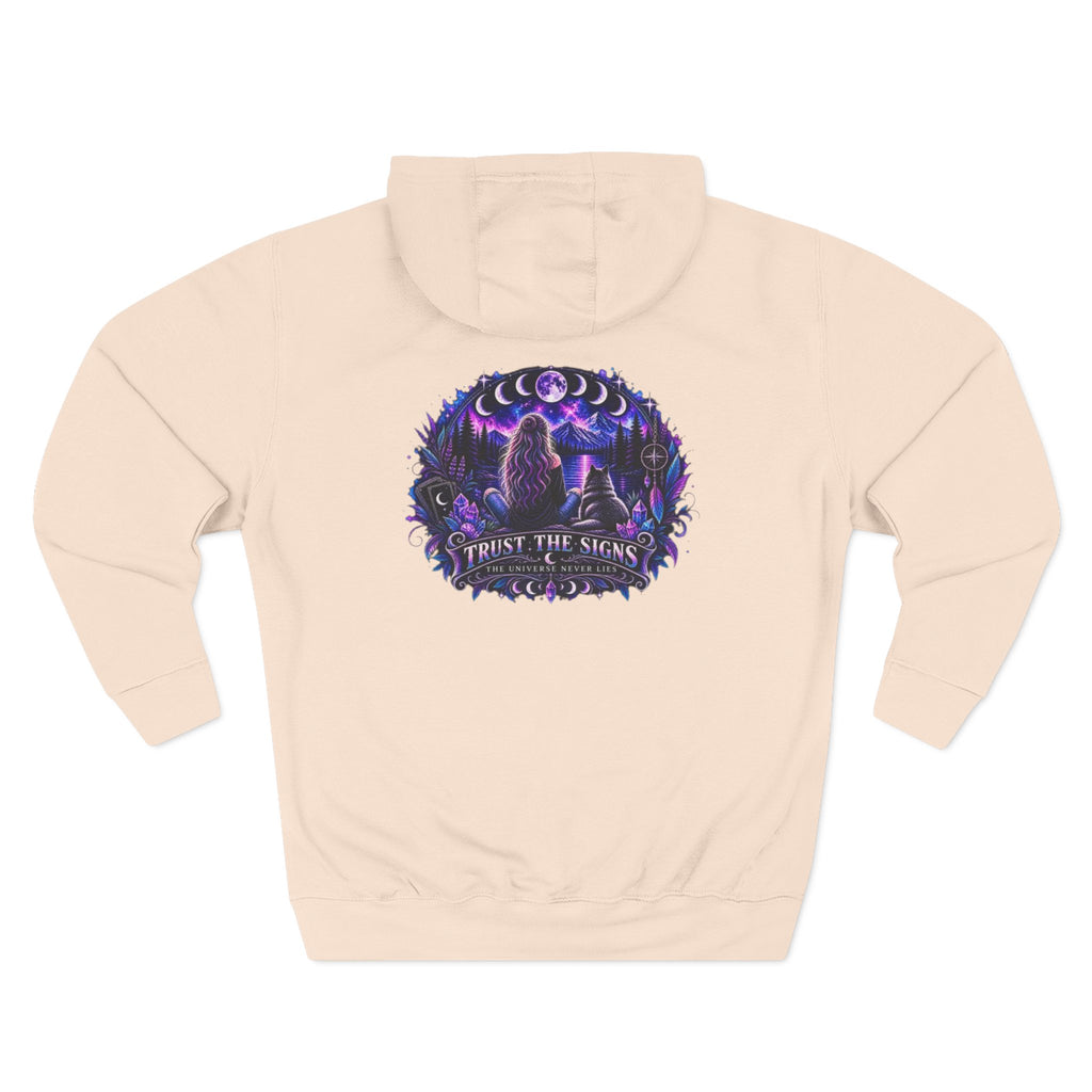 Mystic Moon Hoodie — "Trust the Signs" Celestial Fleece Pullover