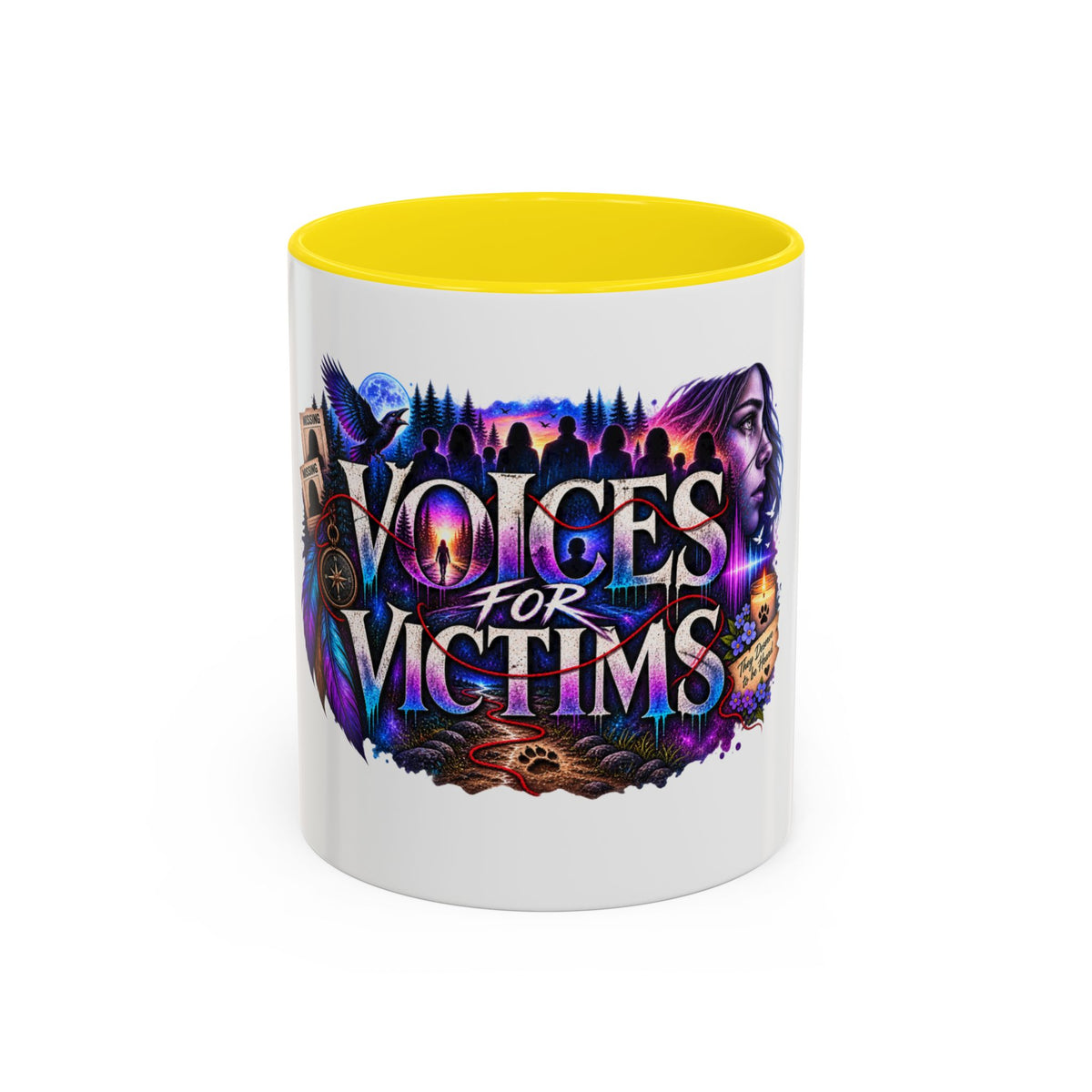 Voices for Victims Accent Coffee Mug – Advocacy & Support Ceramic Mug (11/15oz)