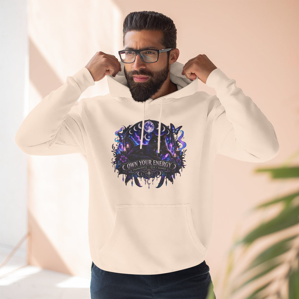 Mystical Black Cat Fleece Hoodie