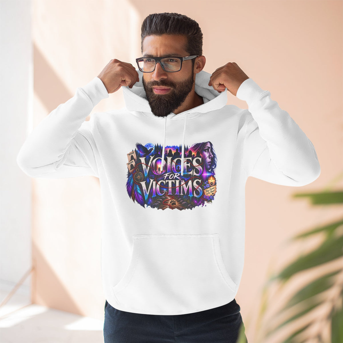 Voices for Victims Graphic Hoodie — Support & Awareness Pullover