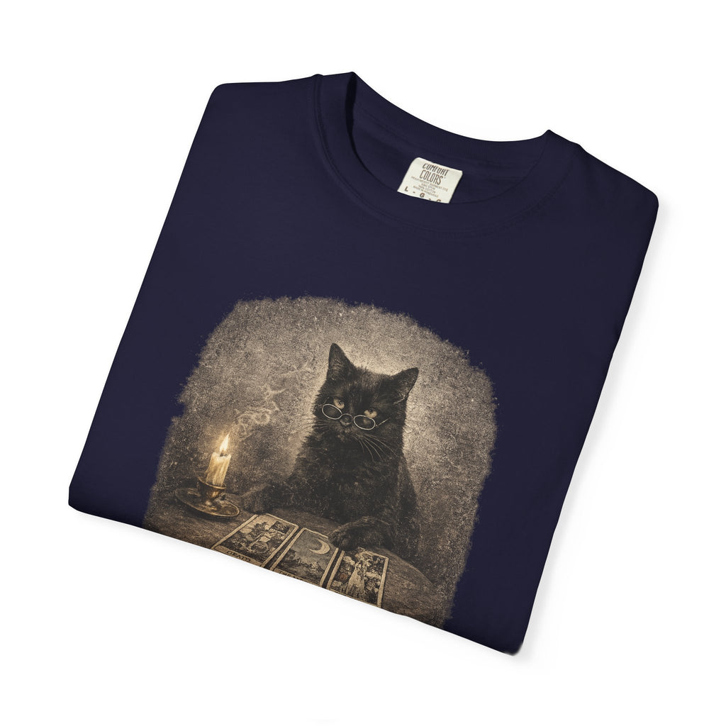 Tarot Cat T-Shirt — Black Cat Fortune Teller Graphic Tee