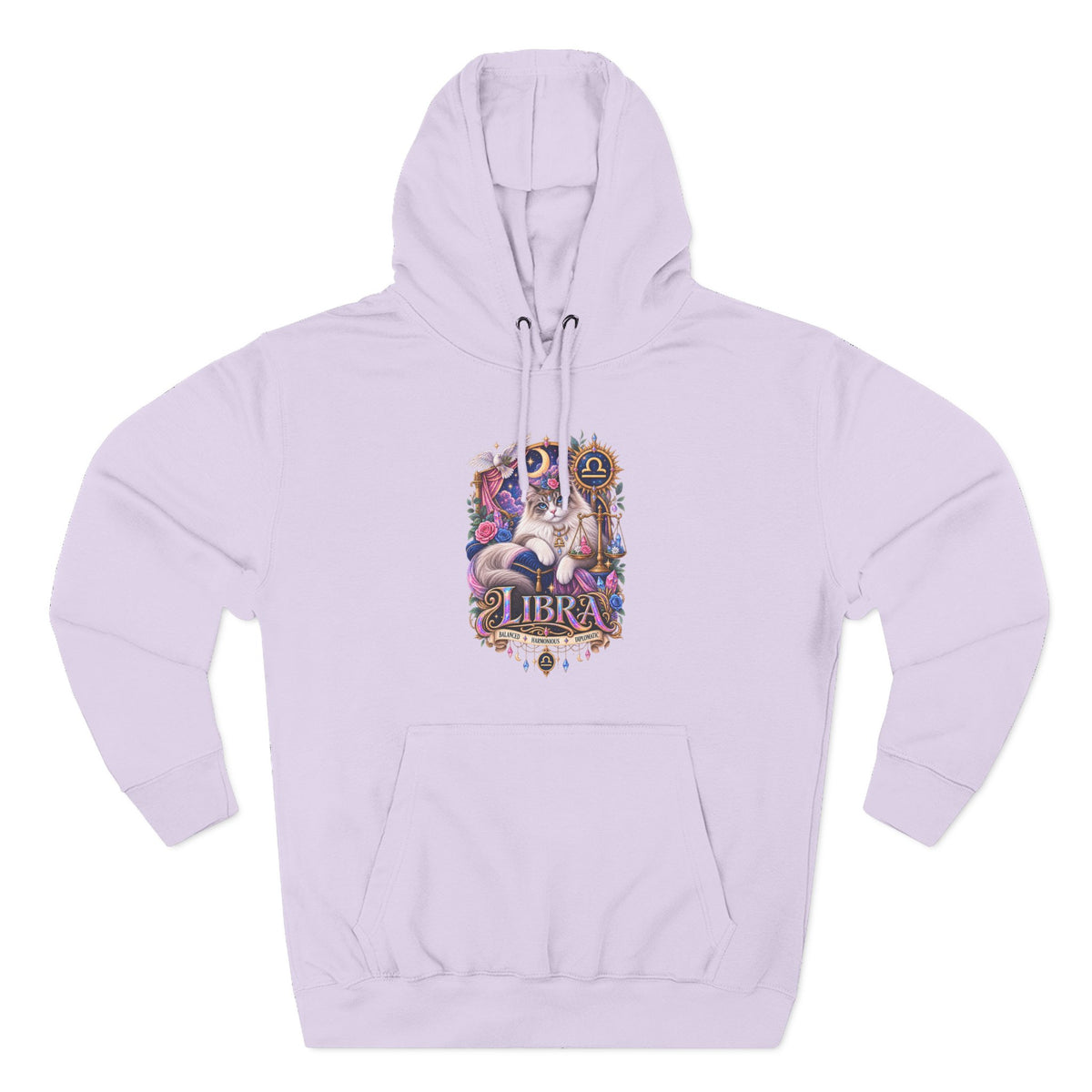 Libra Zodiac Hoodie — Persian Artistic Astrological Sign Sweatshirt