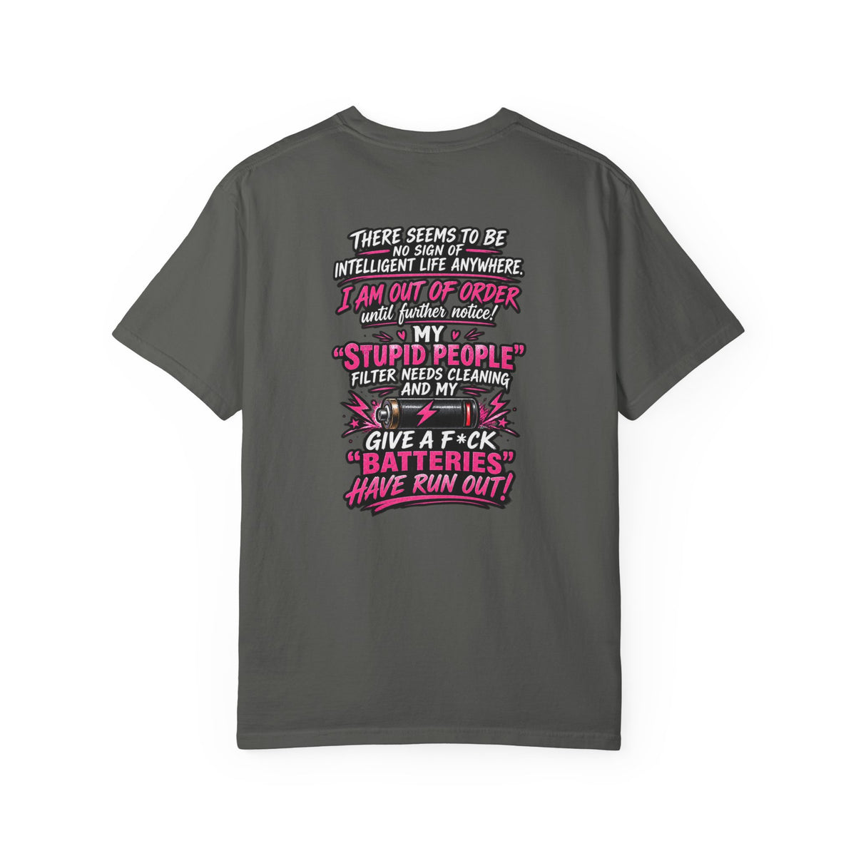 Graphic T-Shirt — 'I Am Out of Order' Humorous Rock Skull Tee