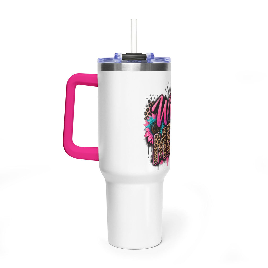 40oz Tumbler - "Wild Mom" Leopard Print Thermal Travel Cup