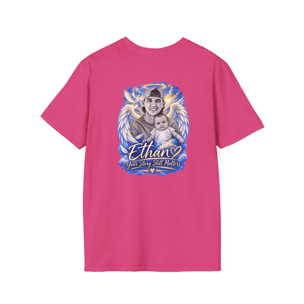 T-Shirt — "Justice for Ethan" " Your story still matters" Memorial Tee ( Angel Wing Edition)