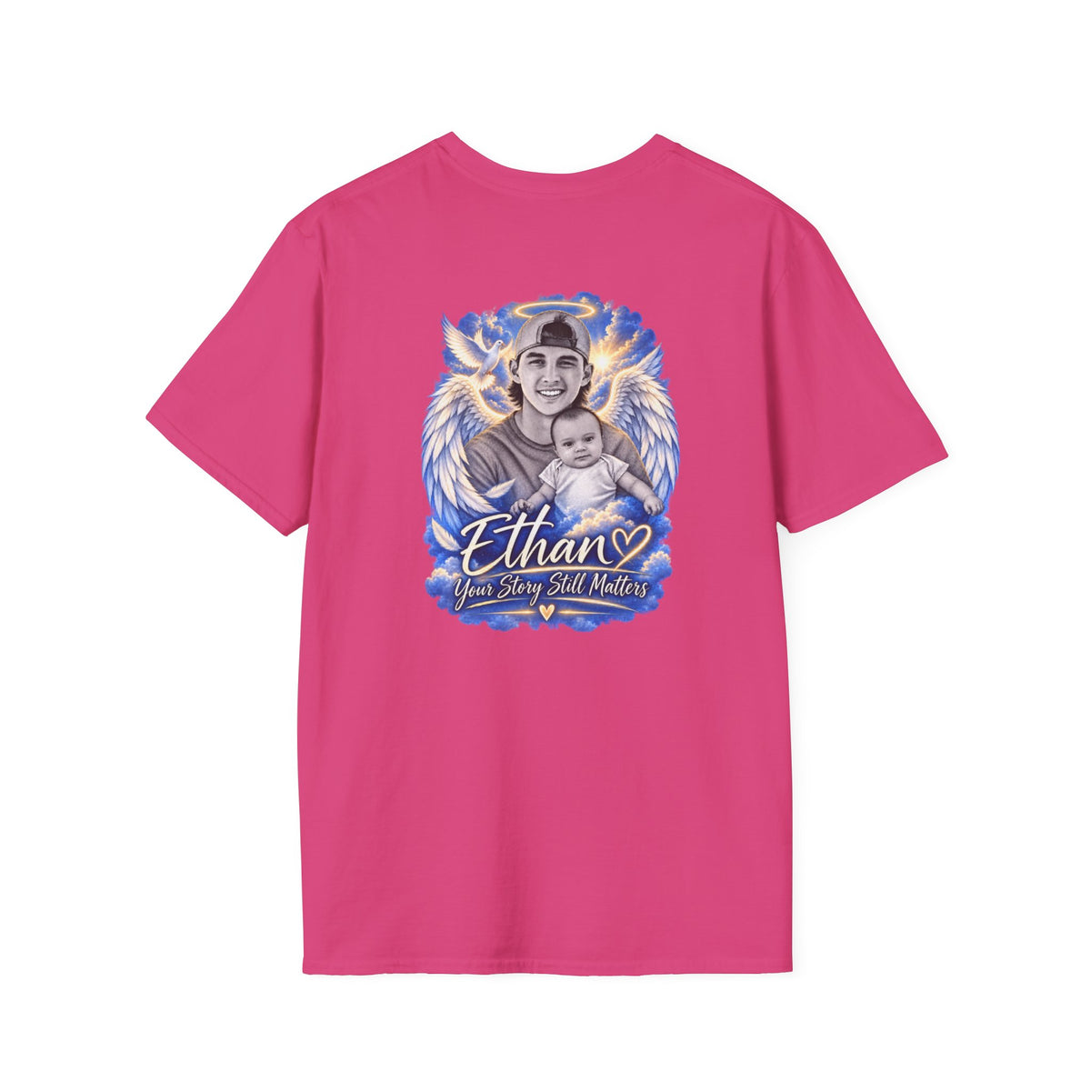 T-Shirt — "Justice for Ethan" " Your story still matters" Memorial Tee ( Angel Wing Edition)