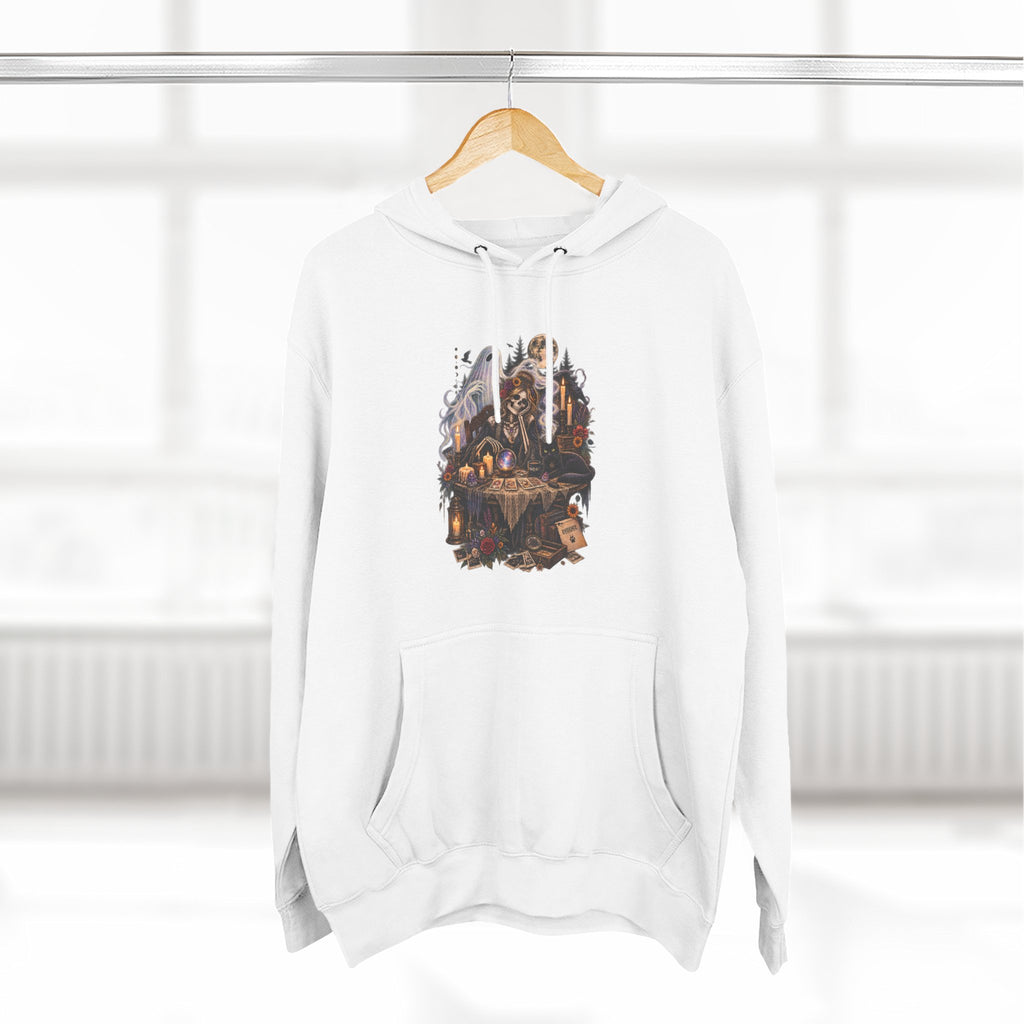Skeleton, Cat and Ghost Tarot Seance- Paranormal Tees
