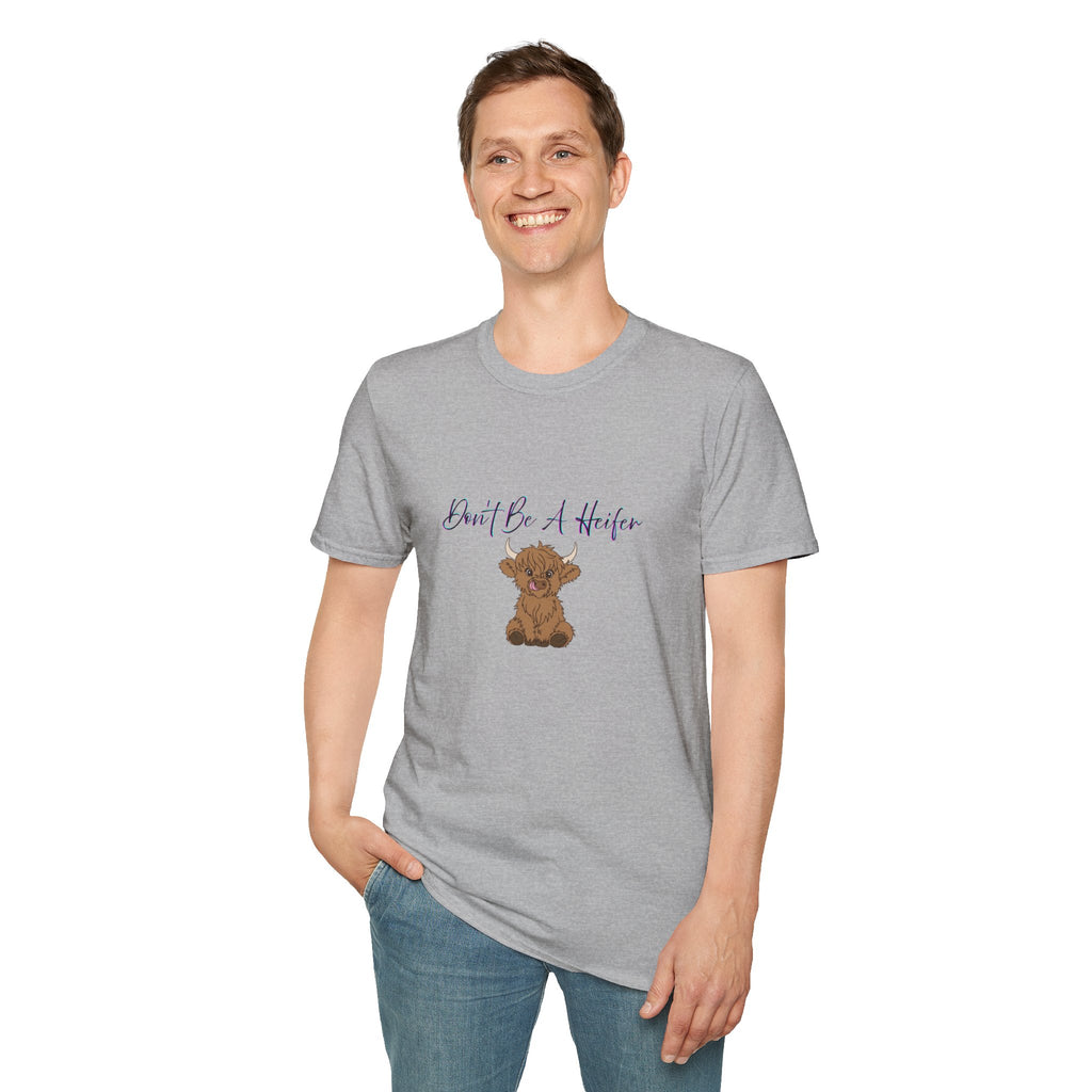 Don't Be A Heifer T-Shirt — Cute Highland Cow Graphic Tee