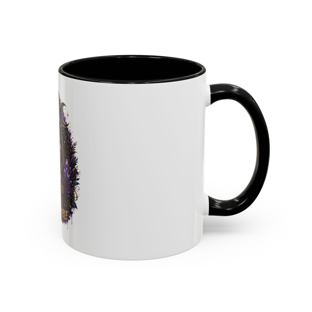Protected, Guided & Unfuckwithable Wolf Coffee Mug — Spiritual Mystic Accent Mug (11/15oz)