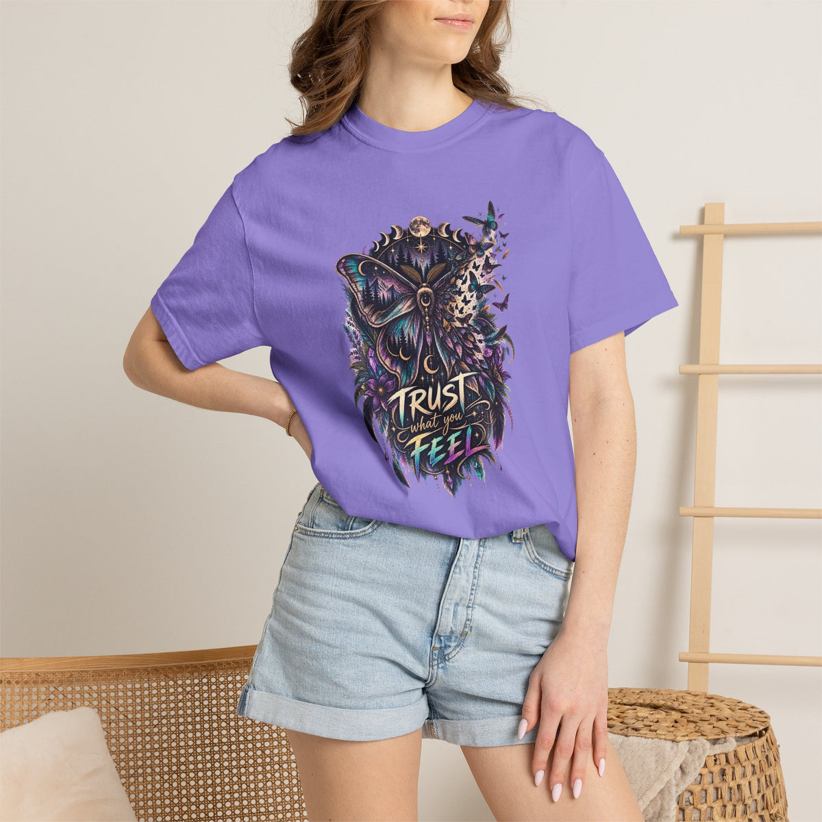 Moth Trust what You feel Empowerment Tee — Mystical Tee