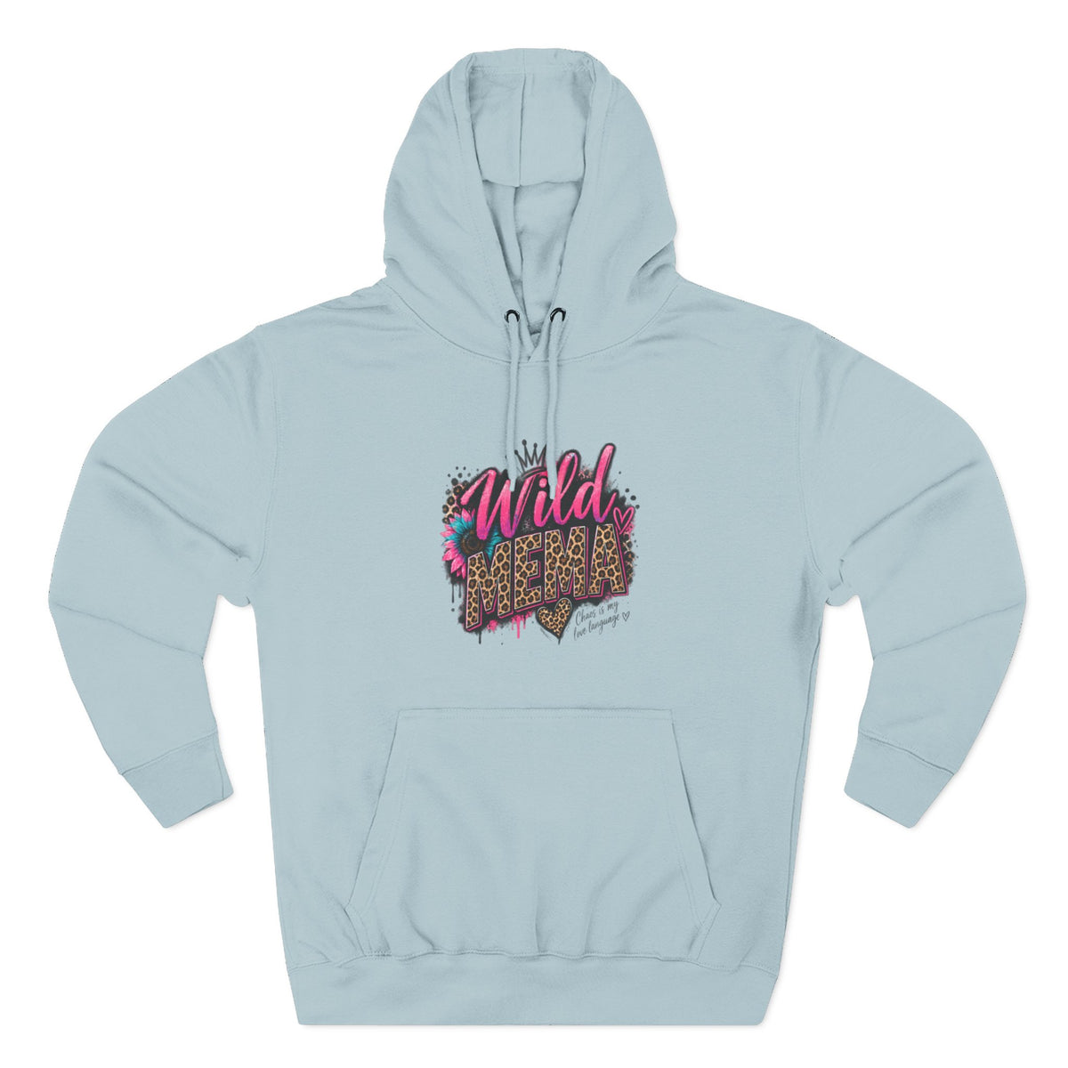 Wild Heart MEMA Leopard Print Hoodie — Women’s Trendy Graphic Pullover