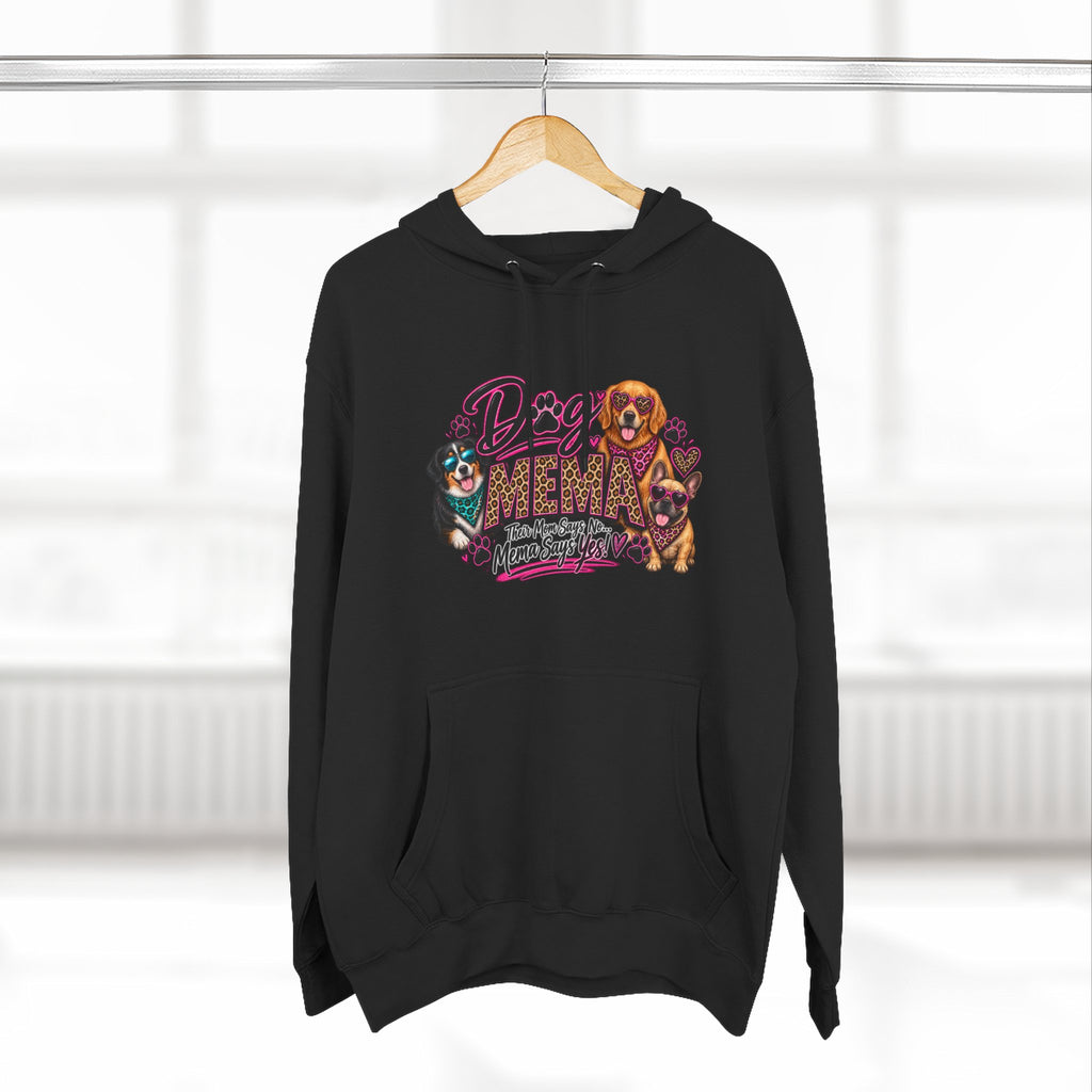 Dog Mema Hoodie — Cute Paw Print Graphic Pullover for Grandma Dog lovers