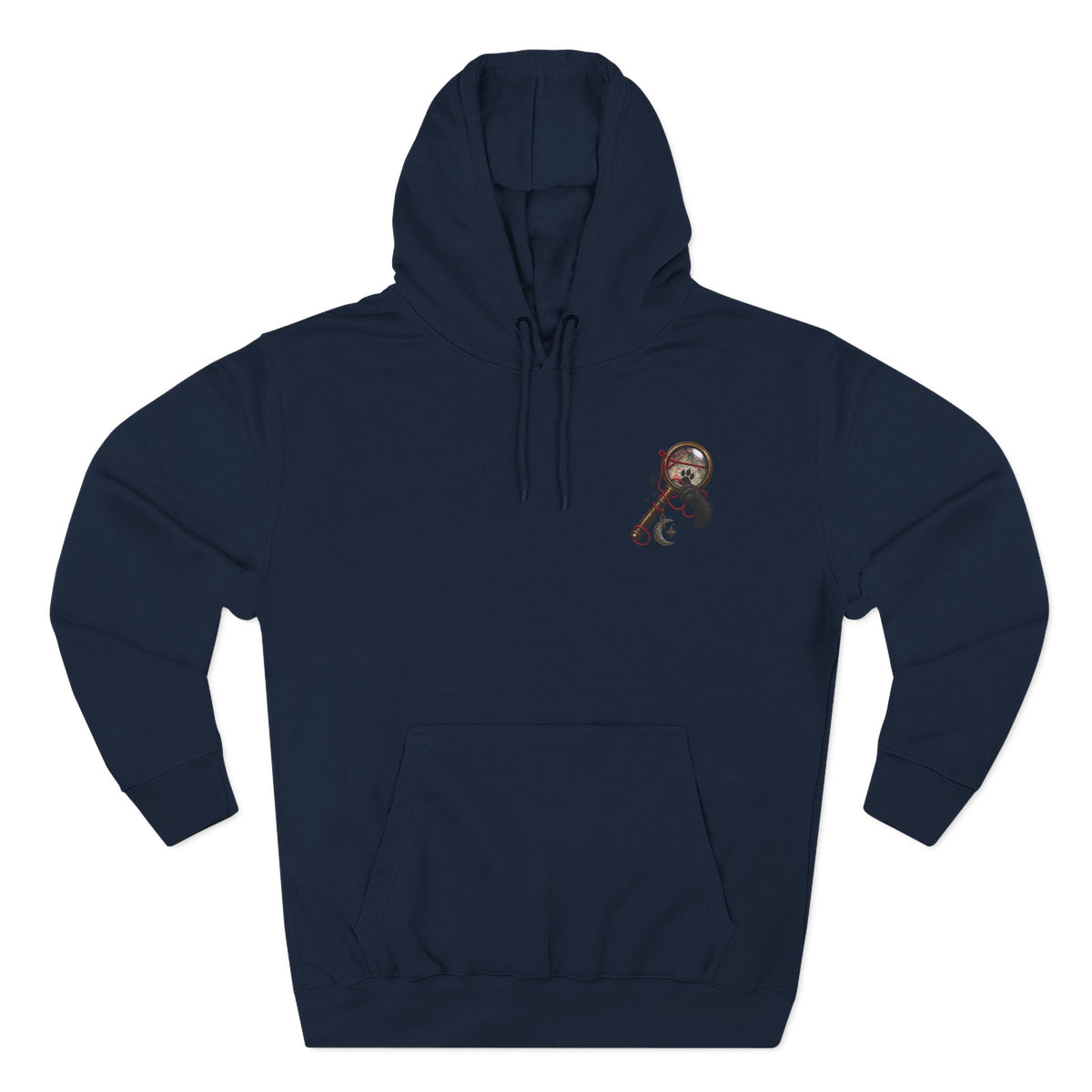 Detective Collage Hoodie — Vintage Mystery Photos & Magnifying Glass Graphic
