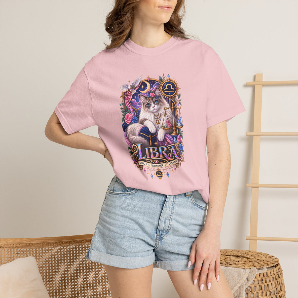 Libra Zodiac T-Shirt — Persian Celestial Scale Astrology Tee