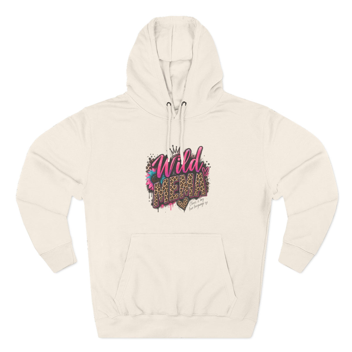 Wild Heart MEMA Leopard Print Hoodie — Women’s Trendy Graphic Pullover