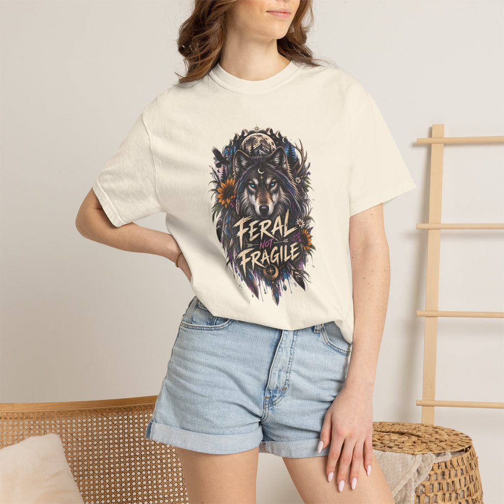 Feral Fragile Wolf T-Shirt — Vintage Wildlife Graphic Tee