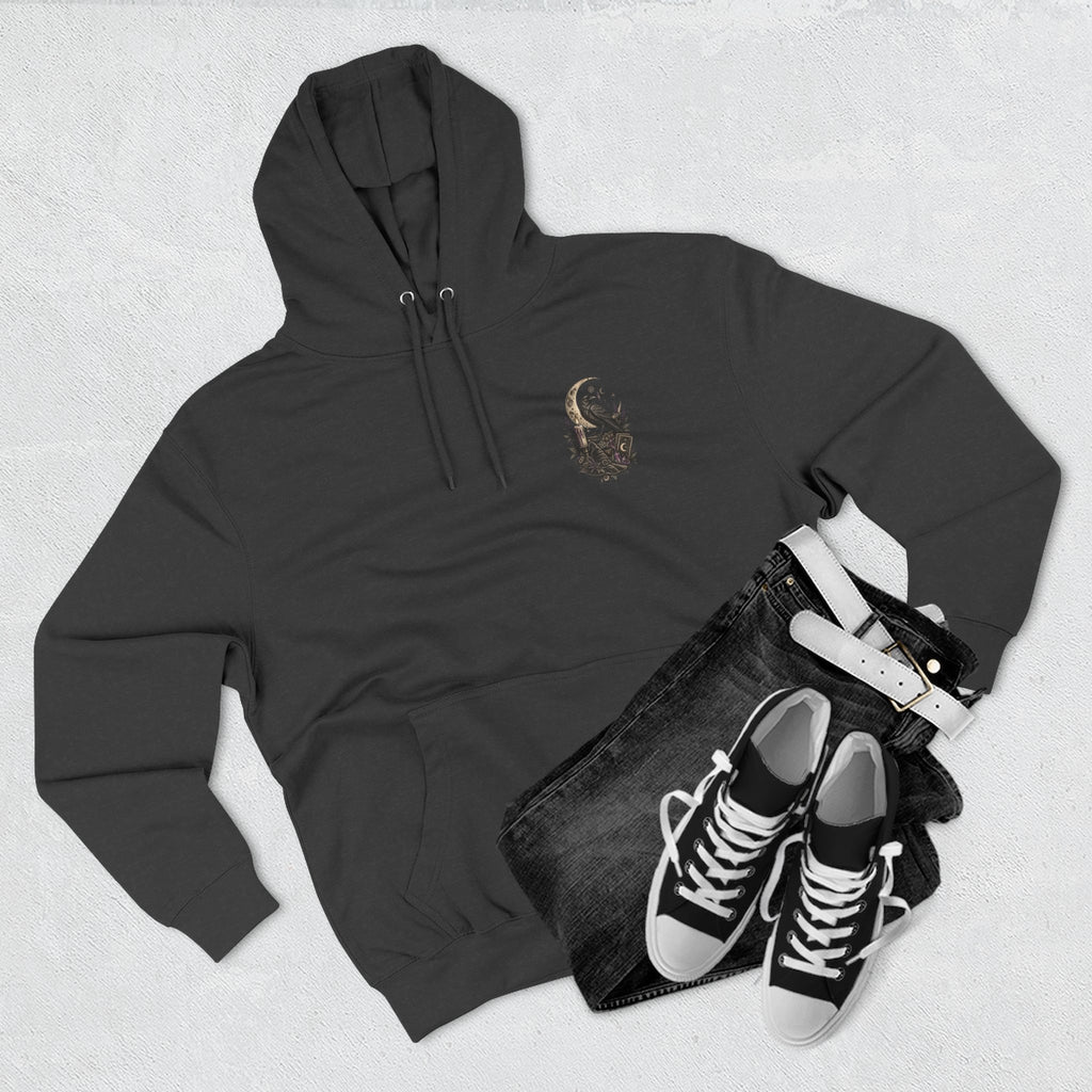 Witchy Trio Graphic Hoodie – 'Girls Will Be Girls' Vintage Moonback Sweatshirt