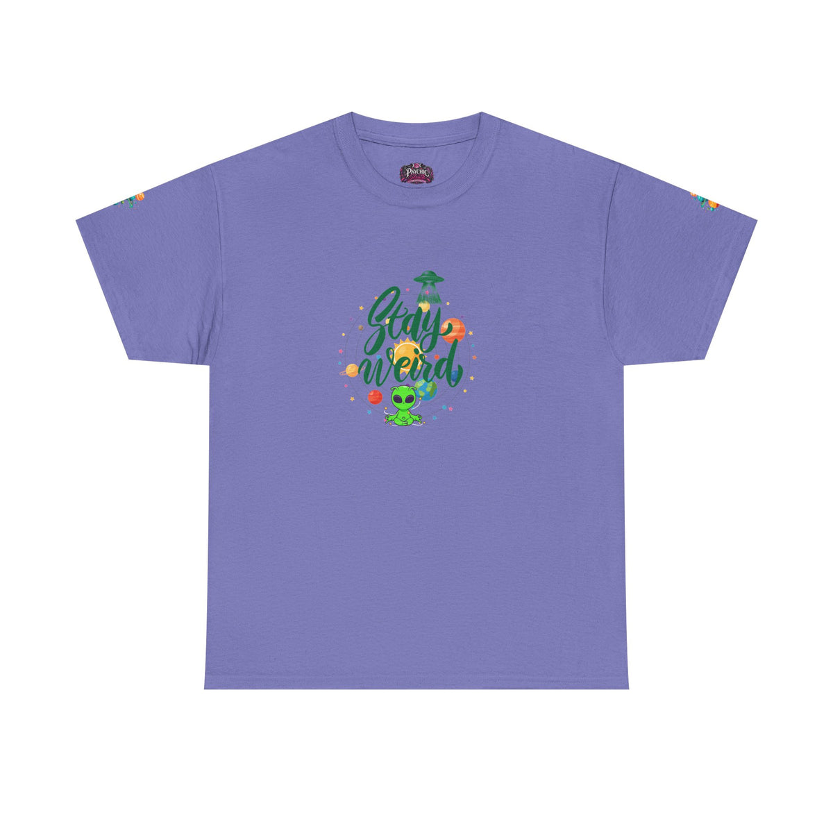 T-Shirt - 'Stay Weird' Cute Alien Space Graphic Tee (Playful, Casual Gift)